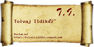 Tolvaj Ildikó névjegykártya