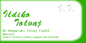 ildiko tolvaj business card