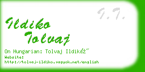 ildiko tolvaj business card